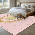 thumbnail image 5 of 6x9 Area Rugs for Living Room, Golden Crown Non Slip Area Rugs for Kitchen Bedroom Entryway, Pink Cartoon Funny Geometric Plaid Art Washable Carpet Runner Rug Floor Mats for Bedroom Home Decor, 5 of 9