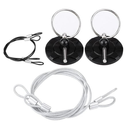 Universal Aluminum Fugacal Hood Lock, 2pcs Universal CNC Billet Aluminum Racing Bonnet Hood Pin Latch Lock Appearance Kit, Racing Latch Lock ()