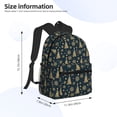 thumbnail image 2 of Disketp Gold Snowflake Christmas Tree Mochila Ligera Clásica con Múltiples Bolsillos, Mochila Casual para Hombre y Mujer, Ideal para Escuela, Trabajo y Viajes, 2 of 6