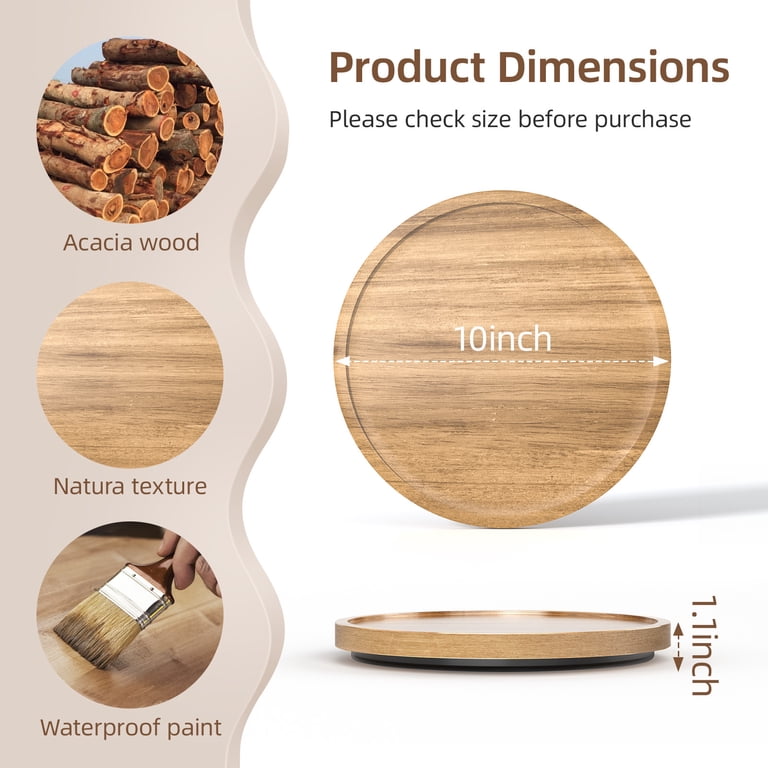 LAMU 10-Inch Wooden Lazy Susan Organizer photo 6