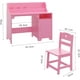 thumbnail image 3 of ChaoLink Escritorio y juego de silla para niños, escritorio de estudio para niños con repisa, gabinete de almacenamiento, escritorio de madera para niños, estación de trabajo para computadora, 3 of 7