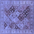 thumbnail image 1 of Ahgly Company Indoor Square Oriental Blue Industrial Area Rugs, 5' Square, 1 of 4