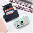 thumbnail image 3 of Wallet Case Compatible with iPhone 12 Pro, Cute Camera Design, Purse Flip Card Pouch Stand Holder Cover Case with Long Shoulder Strap (Blue, iPhone 12 Pro), 3 of 14