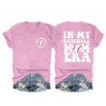 thumbnail image 1 of Nouveaux et Tendances T-Shirts Graphiques Uooqdmx pour Femmes, Chemise de Baseball pour Femmes, Sweat à Manches Courtes pour Femmes, Haut à Col Rond Décontracté à la Mode, T-Shirt à Manches Courtes, Chemises en Coton pour Femmes, Rose m, 1 of 2