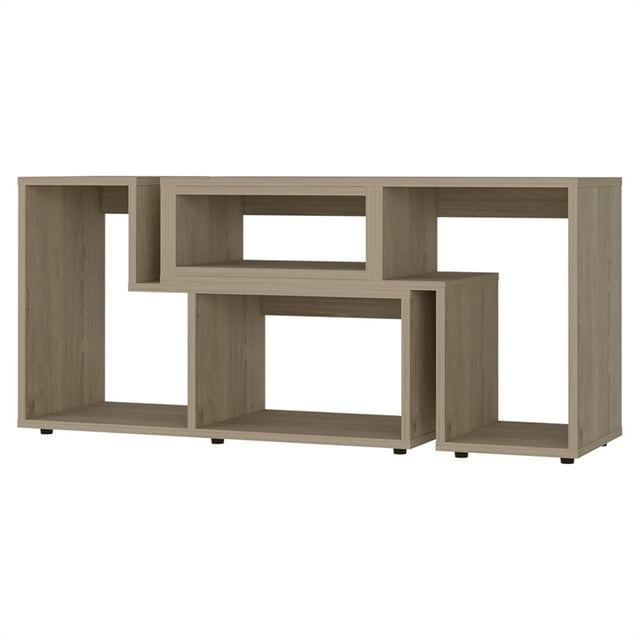 FM FURNITURE Meuble TV Extensible Harmony Pin Clair (beige) Bois Manufacturé