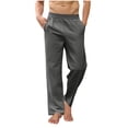 thumbnail image 2 of Guluxicc Mens Yoga Pants Elastic Waist Pants Lightweight Relaxed Fit Casual Gym Workout Trousers with Pockets, 2 of 5