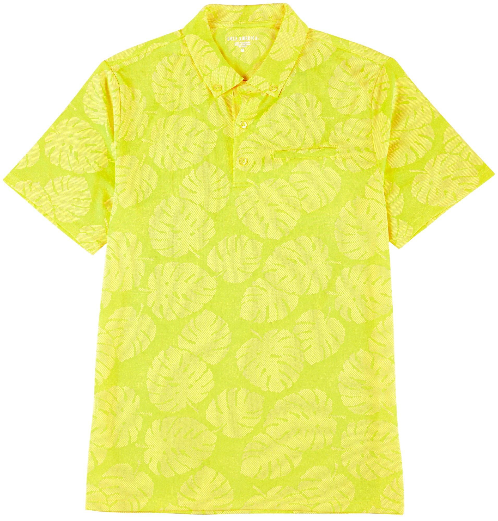 lime green golf shirt