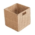thumbnail image 3 of Cesta Tejida Cesta de Almacenamiento Cubo Decorativo de Mimbre Organizador de Lavandería de Agua Bolsas para el Hogar Sala de Estar 33x33x33cm Gloria, 3 of 9