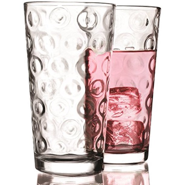 Circleware Circles Drinking Glasses Set Of 4 17 Oz Clear 7547