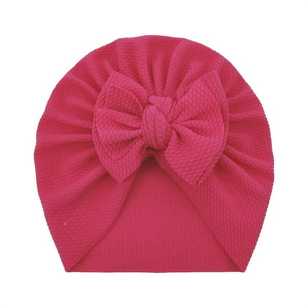 

Knit Hat Girl Knitted Girls Solid Turban Bowknot Baby Cap Toddler Hat Elastics Boys Baby Care Mom Baby Pom Hat