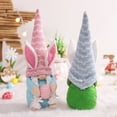 thumbnail image 3 of Muñeca de conejito de tela tejida, adorno de muñeca gorda rosa, muñeca gorda rosa, decoración de escena de Pascua, los mejores materiales, 3 of 8