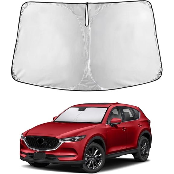 Windshield Sunshade Compatible for Mazda CX-5 2022 2023 2024 2025 2026, Sun Visor for Front Windshield & Window Sun Shade Cover, UV Heat Blocker & Protector, Car Accessories