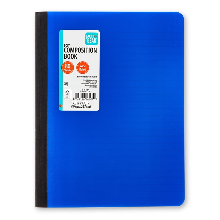 Pen+Gear Wide Ruled Composition Book, 16 Pack, Blue photo 3