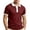 Wine, variant on Breeze Polo Shirts for Men Color Block Henley Short Sleeve T Shirts Causal Athletic Golf Tees, 3XL