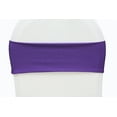 thumbnail image 1 of 50 Pieces, Spandex Chair Band Approx. 5 inch width x 12 inch length (unstretched) - Purple, 1 of 1