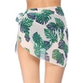 thumbnail image 3 of Women's Soft Wrap Beach Swimwear Short / Knee Length / Long Cover Up Pareo Swimsuit Wrap Solid Pattern, 3 of 7