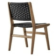thumbnail image 5 of Modway Saoirse Woven Rope Wood Dining Side Chair in Walnutt Black, 5 of 10
