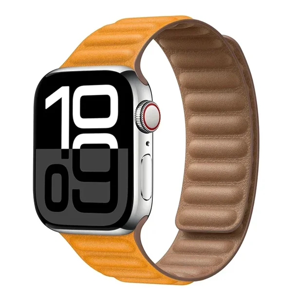 Correa de cuero para Apple watch band 46mm 45mm 41mm 40mm 49mm 42mm 38mm 45 44mm pulsera iWatch serie 10 34 6 SE 78 ultra