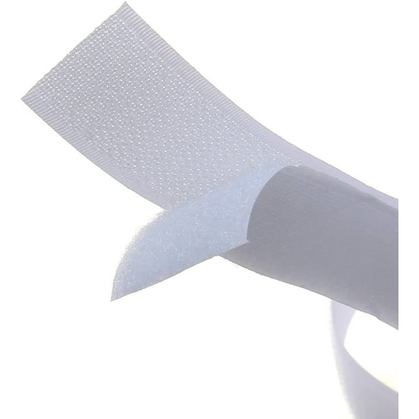 Scratch Sewing Tape 25m x 20mm Non Adhesive Hook Loop Tape Hook and Loop Tape for Sewing Fabric Closure Tape 25m Hook and 25m Loop