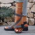 thumbnail image 7 of HTHLVMD Lightweight Outdoor Beach Sandals, 2026 Summer Orthopedic Sandal Diabetic Walking, Women's Summer Fisherman Sandals, Adjustable Ankle Strap Open-Toe, Dark Blue 5.5, 7 of 7
