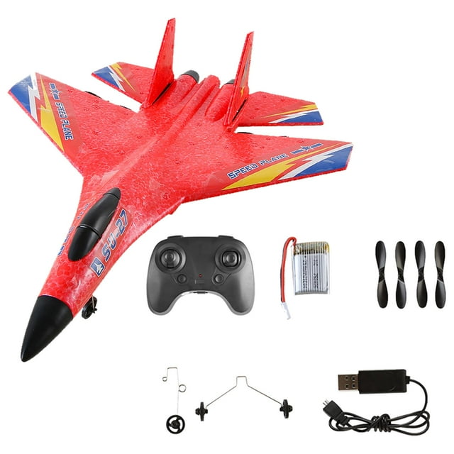 Avión Zulema 4G SU-27 2CH Espuma Rojo