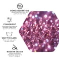 thumbnail image 3 of Glitter Sparkles Shimmer Set of 6 Faux Leather 4 Inch Coasters Drinks Tabletop Home Dinning Hexagon, 3 of 6