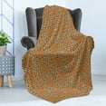 thumbnail image 4 of Orange Mandala Soft Flannel Fleece Throw Blanket, Culture African Themed Bohemian Ethnic Abstract Ornamental Illustration, Cozy Plush for Indoor and Outdoor Use, 60" x 80", Multicolor, by Ambesonne, 4 of 5