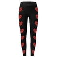 thumbnail image 4 of High Waisted Leggings Womens Valentine'S Day Love Heart Print Stretch Leggings Casual Super Soft Pants Slim Casual Workout Holiday Leggings for Women Tummy Control Women's Leggings, 4 of 4