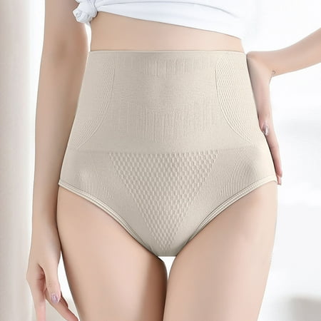 Seamless Women s High-Waisted Shapewear Briefs: Breathable Ice Silk Lingerie with Hip-Lifting Design for Comfort & Style