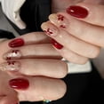 thumbnail image 6 of Artificial Nails Wine Red Shinier Finish for Parties Quick Press Fit Design, 6 of 6
