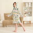 thumbnail image 4 of FORMRS Niños Bathrobe Unisex Hooded Robe Soft Plush Pajamas Sleepwear, Size 2-3T, Yellow Symmetrical Stars, 4 of 7