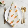 thumbnail image 2 of Spring Easter Cloth Napkins, Watercolor Cute Carrots Vegetables Beige Washable and Reusable Dinner Napkins Set of 4, Table Napkin for Kitchen Party Birthday Wedding Hotel Housewarming 20"x20", 2 of 9