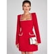 thumbnail image 5 of Elegante vestido de mujer de lujo formal blanco y negro con cuello cuadrado mini vestido de moda de manga larga para noche de mujer vestidos de fiesta de calle otoño, 5 of 5