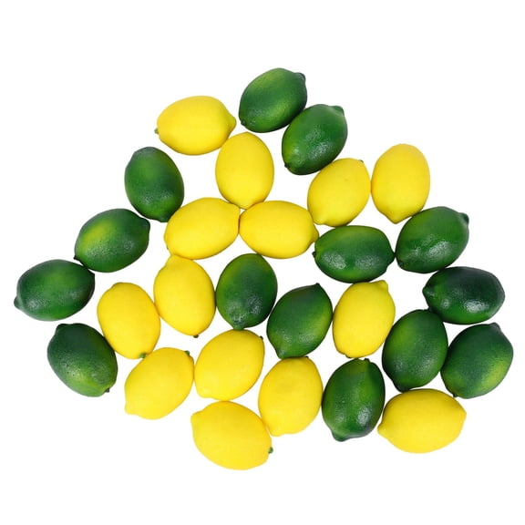 28Pcs/Set Artificial Lemons and Fake Fruits Decorative Faux Citrus Fruits Artificial Decorations for Home Kitchen