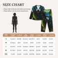 thumbnail image 4 of Vsdgher Fluorescent Wolf Pajamas Set Long Sleeve Sleepwear Womens Button Down Nightwear Pj Sets-Small, 4 of 7