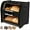 Bamboo Black, variant on Arise Stylish Bamboo Bread Box for Kitchen Countertop, Extra Large 2-Shelf Wooden Bread Storage Container with Clear Windows and Air Vents Keep Bread, Bagels and Rolls Fresh, Self Assembly