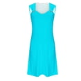 thumbnail image 4 of Women Sleeveless Tank Dress Solid Casual Mini Dress Summer Beach Dress Sundress Light Blue M, 4 of 5
