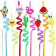 thumbnail image 1 of Pajitas reutilizables Omlisca Summer, 16 paquetes con cepillo, 1 of 7