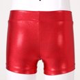 thumbnail image 4 of Hansber Kids Girls Shiny Metallic Ballet Dance Shorts High Waist Sequins Boycut Shorts Athletic Red 150, 4 of 7