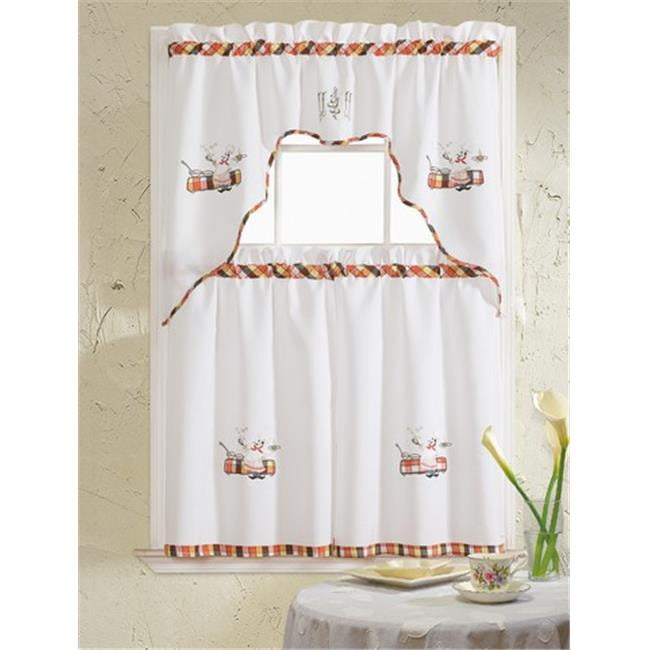 Rt Design Grand Chef Embroidered Kitchen Curtain Walmart Canada