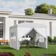 thumbnail image 2 of Outsunny 10'x10' Outdoor Pop Up Party Tent with Carrying Bag White, 2 of 10