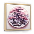thumbnail image 2 of Designart "Pink Bonsai in Bloom in Japan" Landscapes Framed Wall Art - Traditional Pink Tree Bonsai Entryway Framed Wall Art Print, 2 of 6