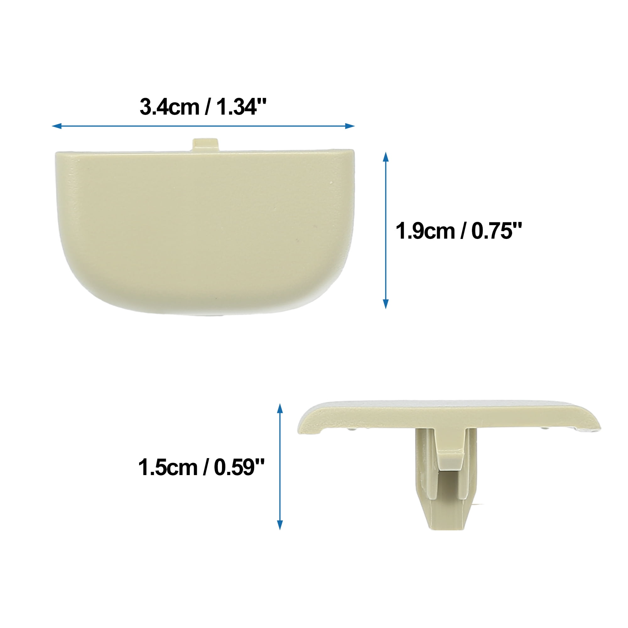 Unique Bargains 2 Pcs Sun Visor Cap Clip No.DS7Z54672A40AF/DS7Z4273AA for Ford Edge Beige