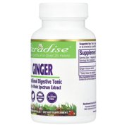 Paradise Herbs Ginger, 60 Vegetarian Capsules (250 mg per Capsule)