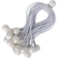 thumbnail image 1 of Cordons Élastiques avec Boules - Lot de 25 x 15 cm Tendeurs Universels avec Attaches - Sangle Elastique Résistant Parfaite pour le Camping, les Bagages & Bâches - Blanc, 1 of 5