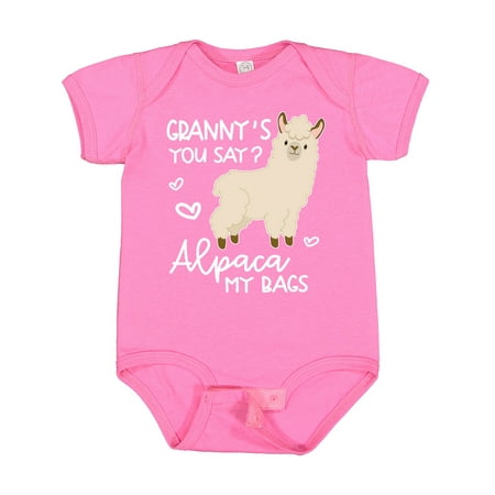

Inktastic Granny s You Say Alpaca My Bags Gift Baby Boy or Baby Girl Bodysuit