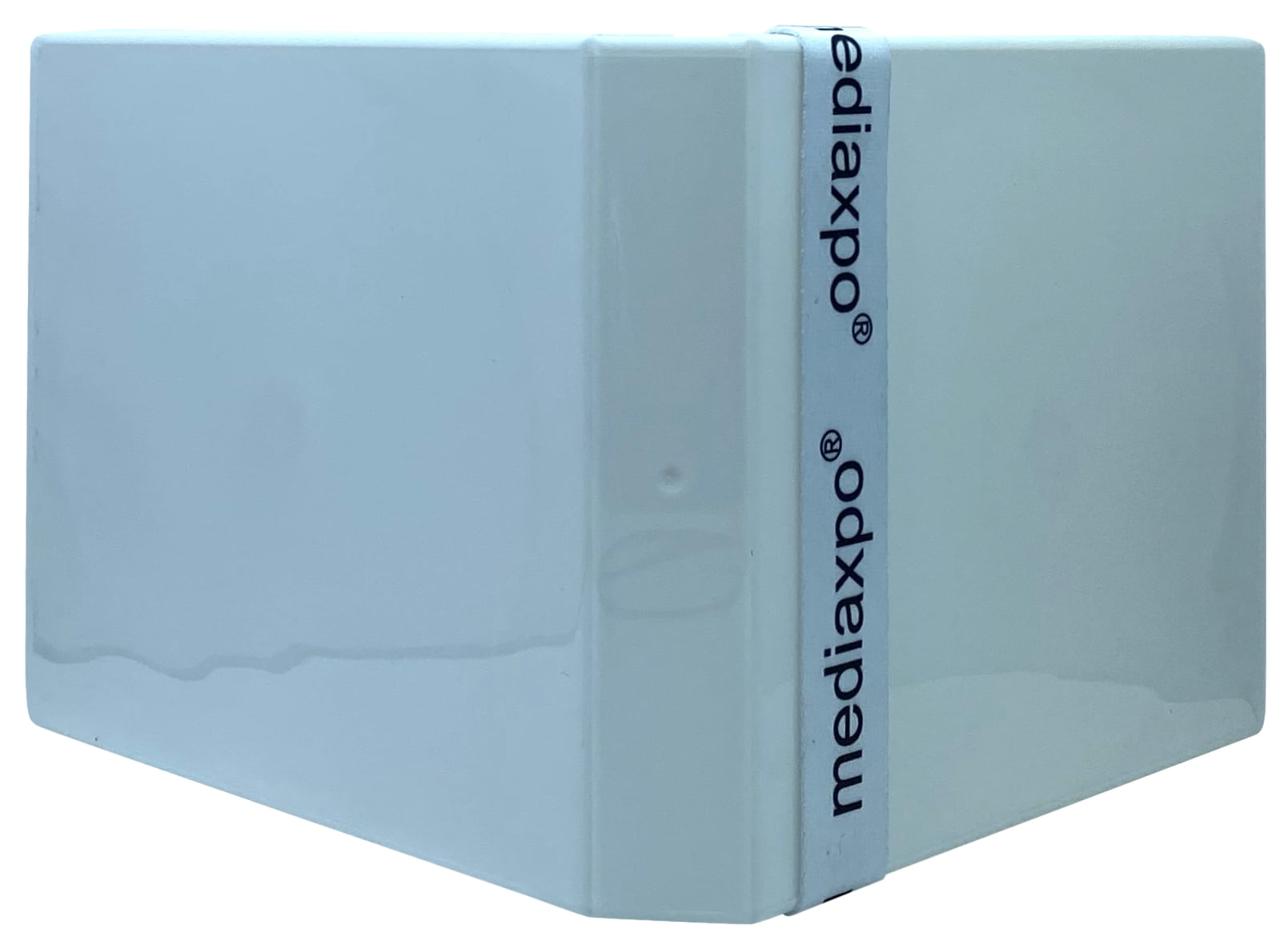CheckOutStore 50 White CD/DVD Poly Stackable Square Box (Holds Up to 16 Discs)