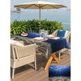 thumbnail image 5 of Outdoor Tablecloth with Umbrella Hole for Patio/Picnic/Party/Camping, Navy Blue Ocean Waves Waterproof Table Cloth Rectangle Table Cover Washable, Summer Beach Coastal Abstract (54"x 80"), 5 of 8