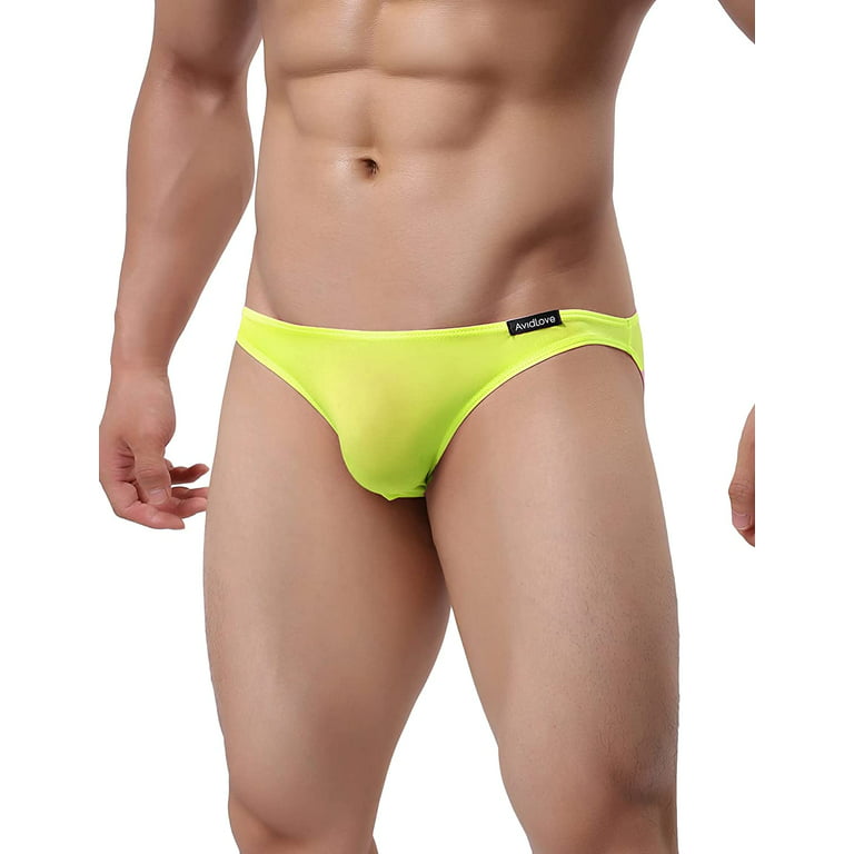 Avidlove Men's 4-Pack Underwear Sexy Nylon Brief Silk Bikini
