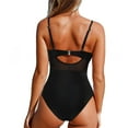 thumbnail image 2 of Women's High Waisted Monokini Swimsuit - Push Up Wrap Swimwear with Ruched Bottom, Removable Padding, S-XXL Sizes, 2 of 5